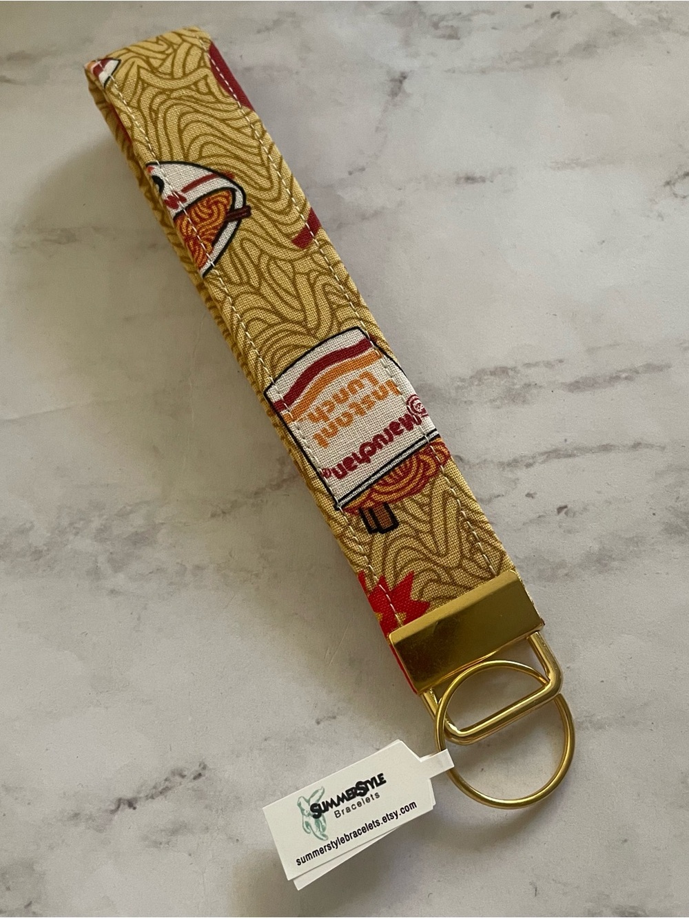 Ramen Key Fob Wristlet Keychain